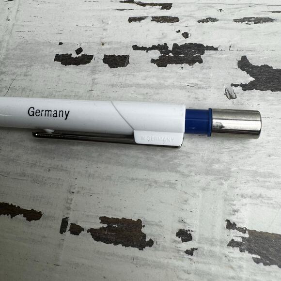 Vintage Staedtler Marsmicro Drafting Mechanical Pencil 0.7mm Germany White Blue - Picture 6 of 8